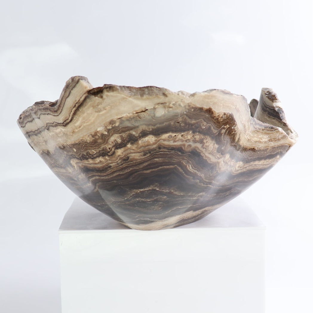Mexican Onyx/Calcite Bowl 14"