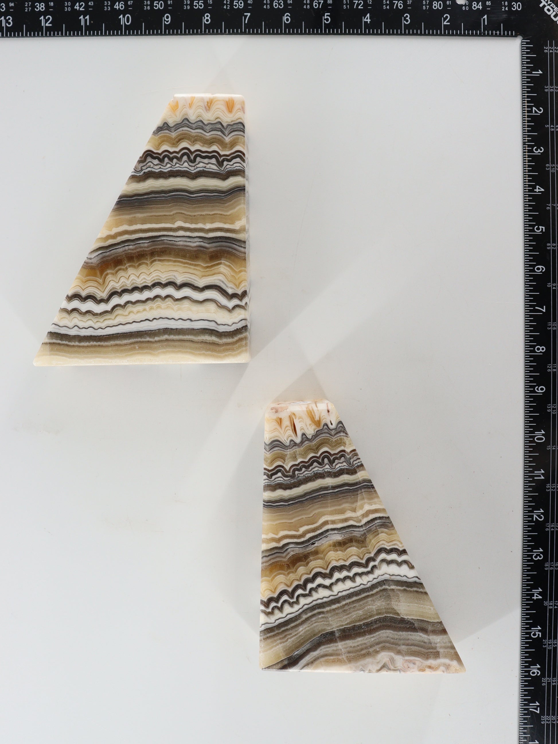 Yellow Zebra Polished Onyx Bookends - Expert Supplier of Wholesale Crystals & Bulk Gemstones