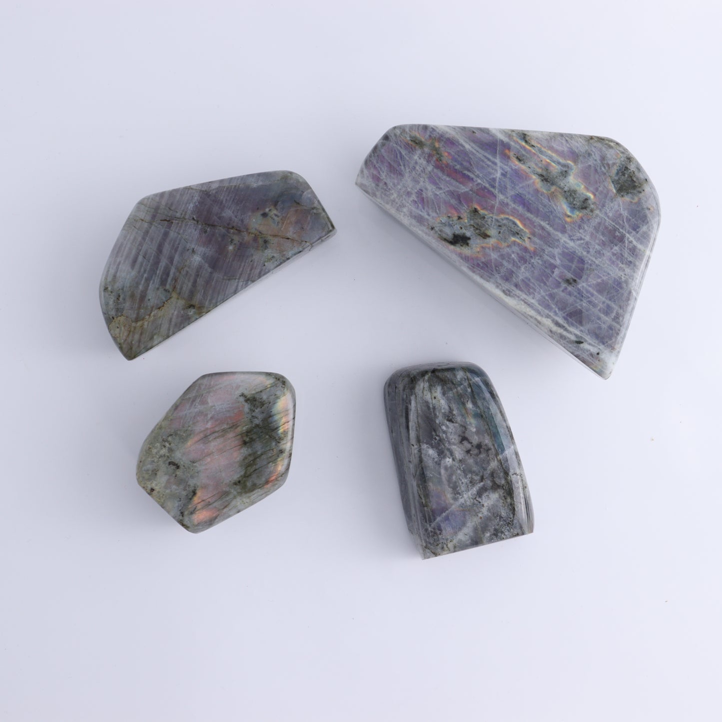 Labradorite Freeform Set of 8 - Expert Wholesale and Supplier of Wholesale Crystals & Bulk Gemstones, ["Labradorite","Madagascar","Spheres"]