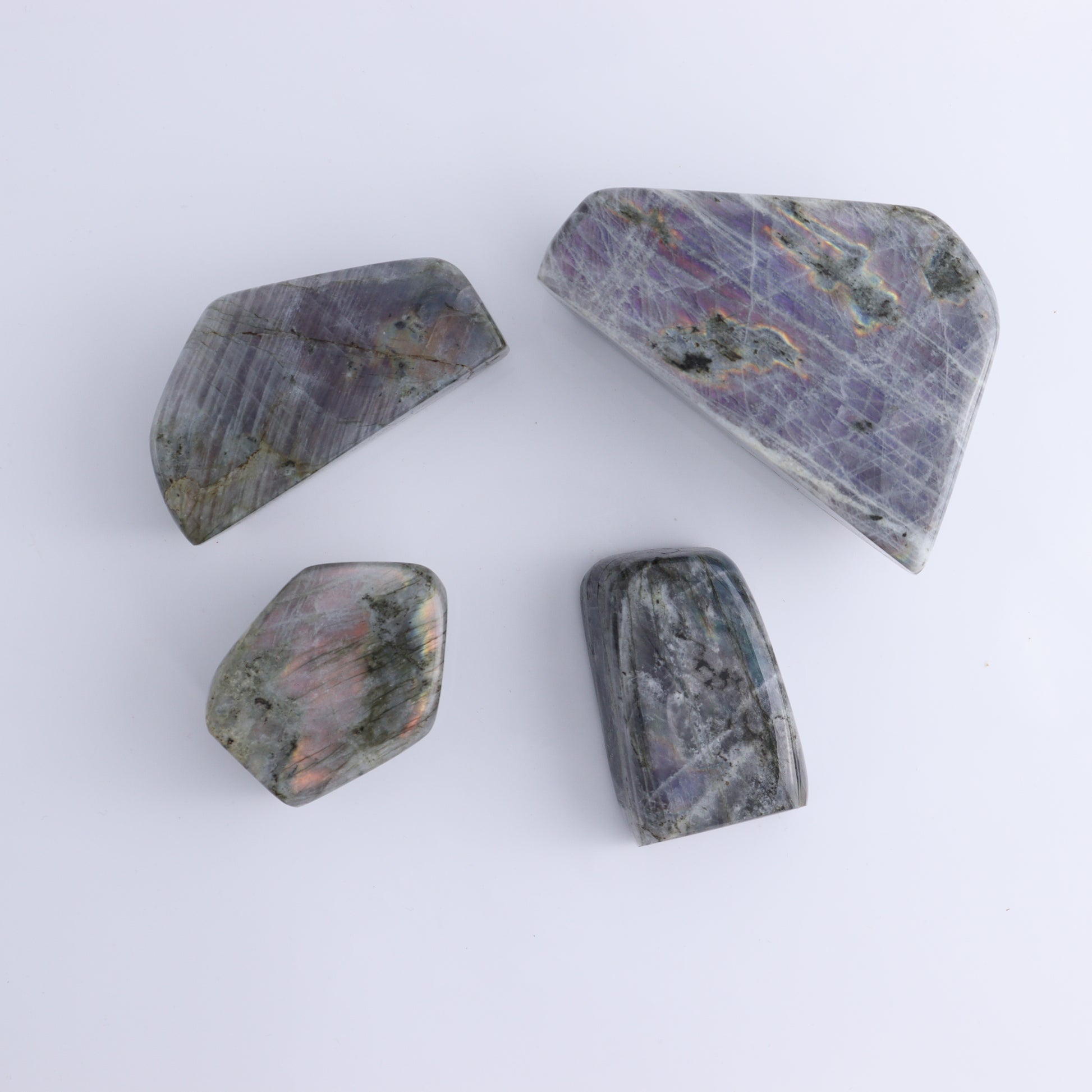 Labradorite Freeform Set of 8 - Expert Wholesale and Supplier of Wholesale Crystals & Bulk Gemstones, ["Labradorite","Madagascar","Spheres"]