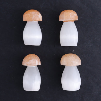 One Selenite (Satin Spar) Mushroom Peach/White 6 cm - Expert Wholesale and Supplier of Wholesale Crystals & Bulk Gemstones, ["Morocco","Mushrooms","Peach Selenite","Selenite"]
