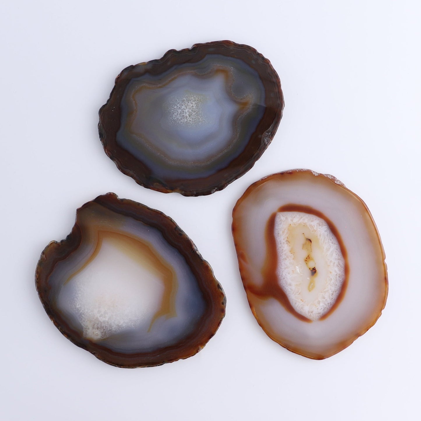 Agate Slices Set of 9 - Expert Wholesale and Supplier of Wholesale Crystals & Bulk Gemstones, ["Agate","Slices and Slabs"]