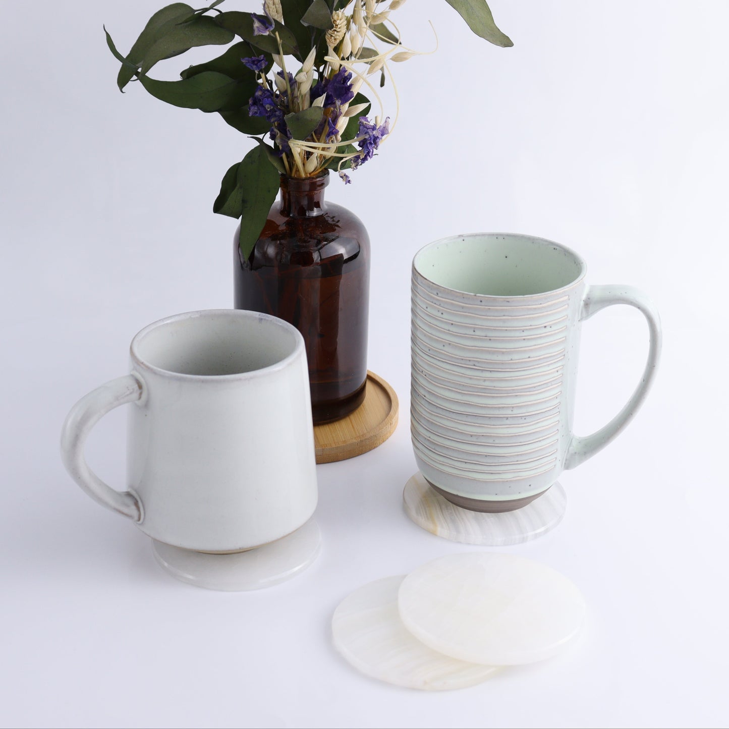 One White Onyx Coaster - Expert Wholesale and Supplier of Wholesale Crystals & Bulk Gemstones, ["Catalog Onyx","coaster","Mexico","onyx","White onyx"]