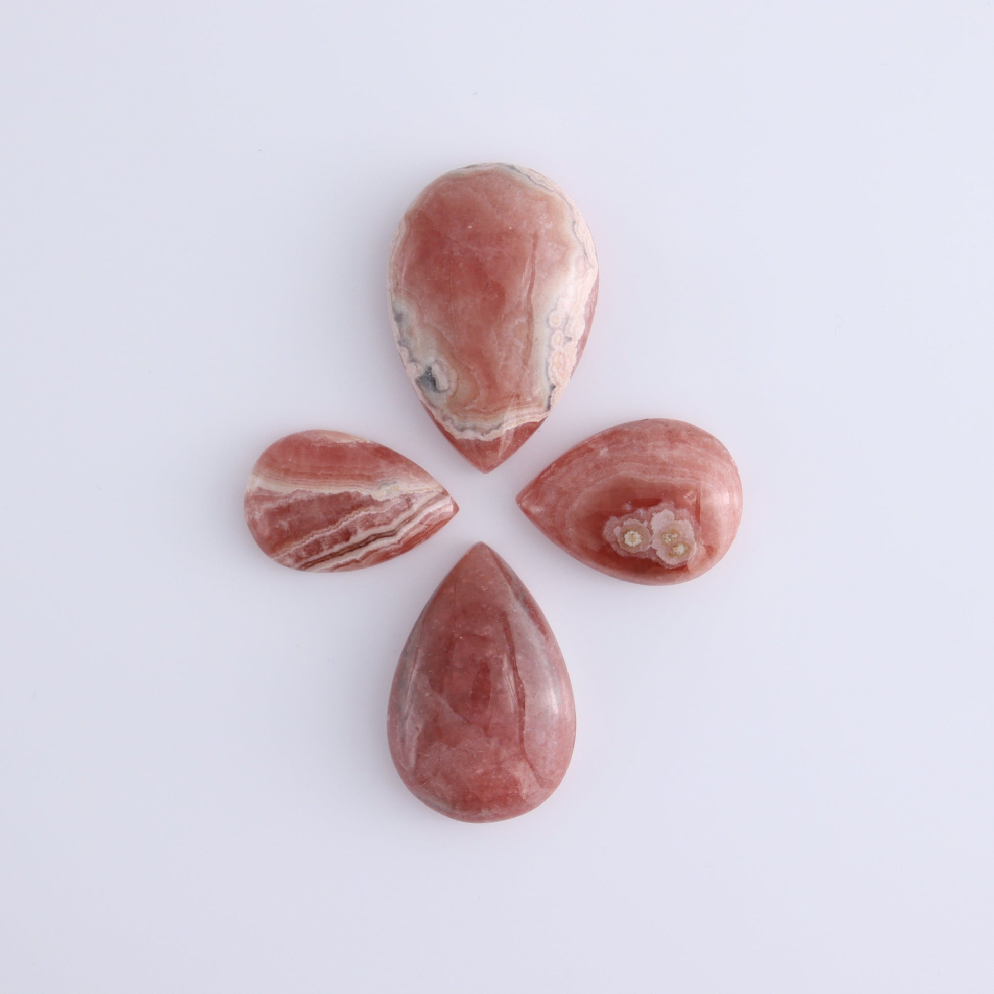 Rhodochrosite Cabs Set of 6 - Expert Wholesale and Supplier of Wholesale Crystals & Bulk Gemstones, ["Argentina","Cabs","Rhodochrosite"]