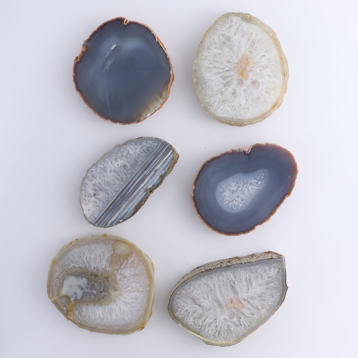 Agate Slices Set of 6 - Expert Wholesale and Supplier of Wholesale Crystals & Bulk Gemstones, ["Agate","Brazil","Slices and Slabs"]