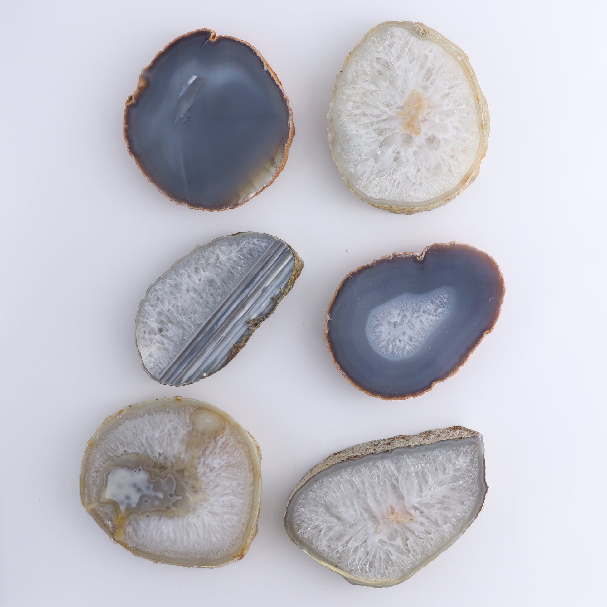 Agate Slices Set of 6 - Expert Wholesale and Supplier of Wholesale Crystals & Bulk Gemstones, ["Agate","Brazil","Slices and Slabs"]