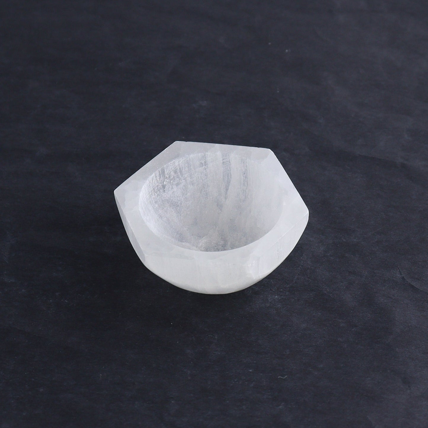 One Selenite (Satin Spar) Hexagon Bowl 6 cm - Expert Wholesale and Supplier of Wholesale Crystals & Bulk Gemstones, ["Bowls","Hexagon","Morocco","Selenite"]