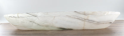 Mexican Onyx/Calcite Canoe Bowl 31"
