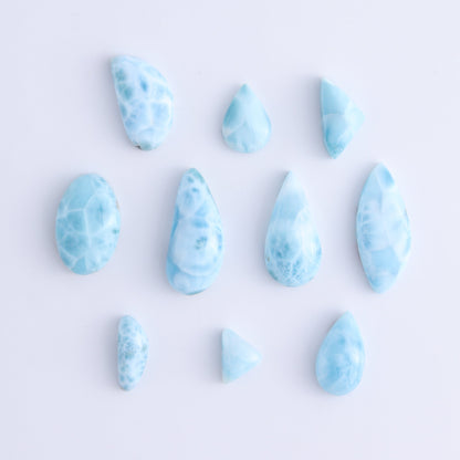 Larmiar Cabs Set of 10 - Expert Wholesale and Supplier of Wholesale Crystals & Bulk Gemstones, ["Cabs","Freeform","Freeforms","Larimar"]