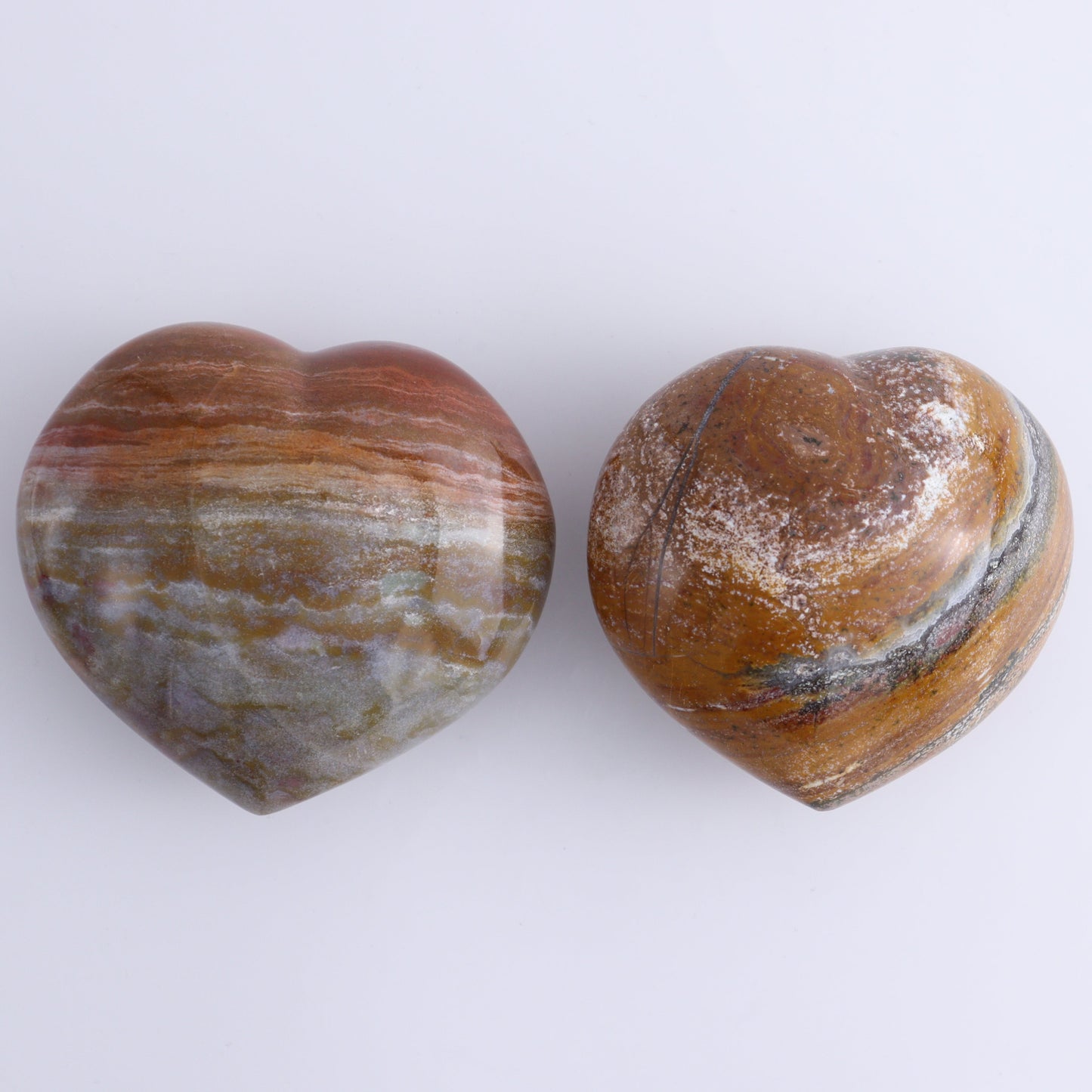 Ocean Jasper Hearts Set of 4 - Expert Wholesale and Supplier of Wholesale Crystals & Bulk Gemstones, ["close_50","Hearts","Madagascar","Ocean Jasper"]