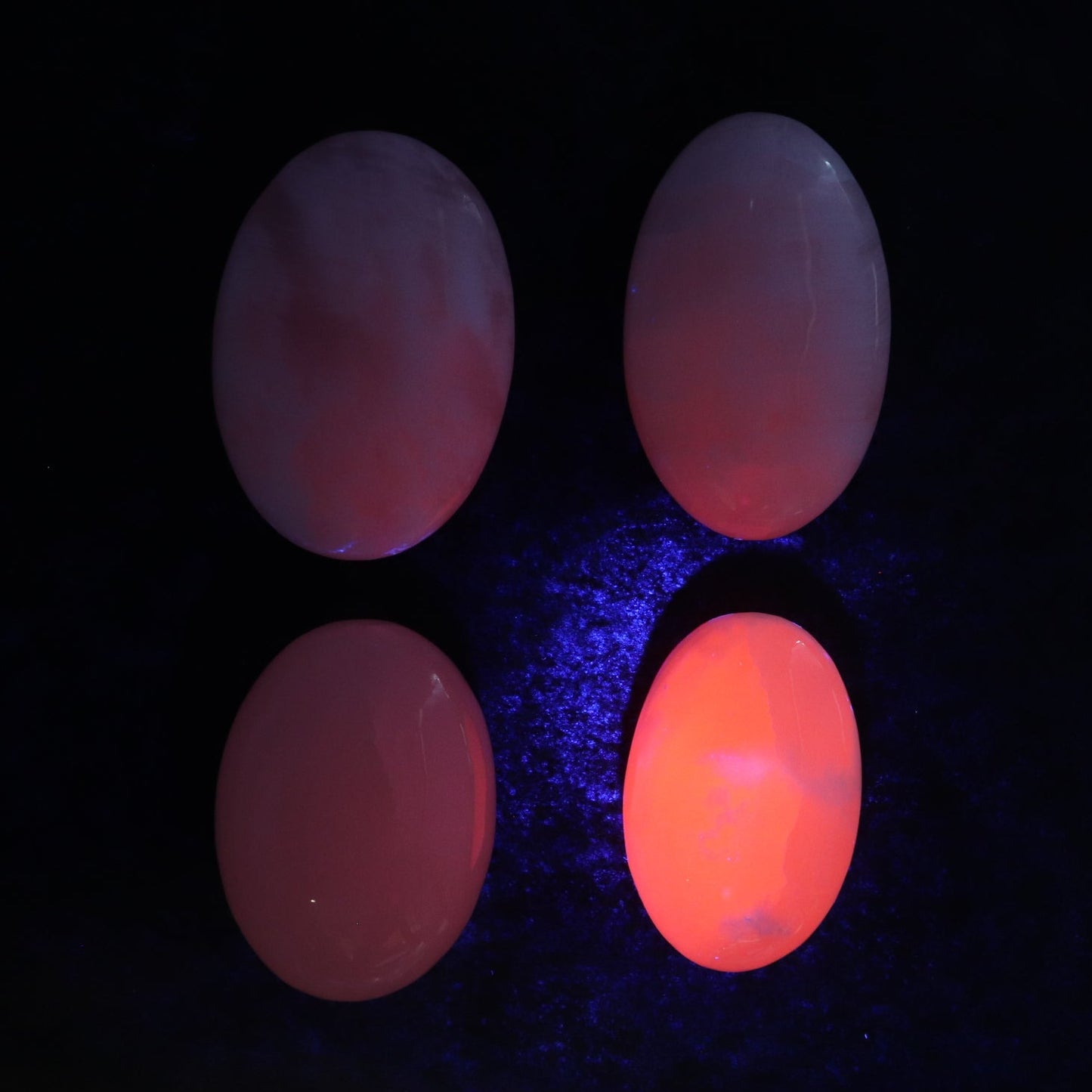 Pink Mangano Calcite Palm Stone Set of 12