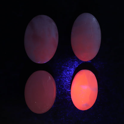 Pink Mangano Calcite Palm Stone Set of 12