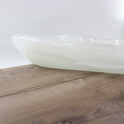 Mexican Onyx/Calcite Canoe Bowl
