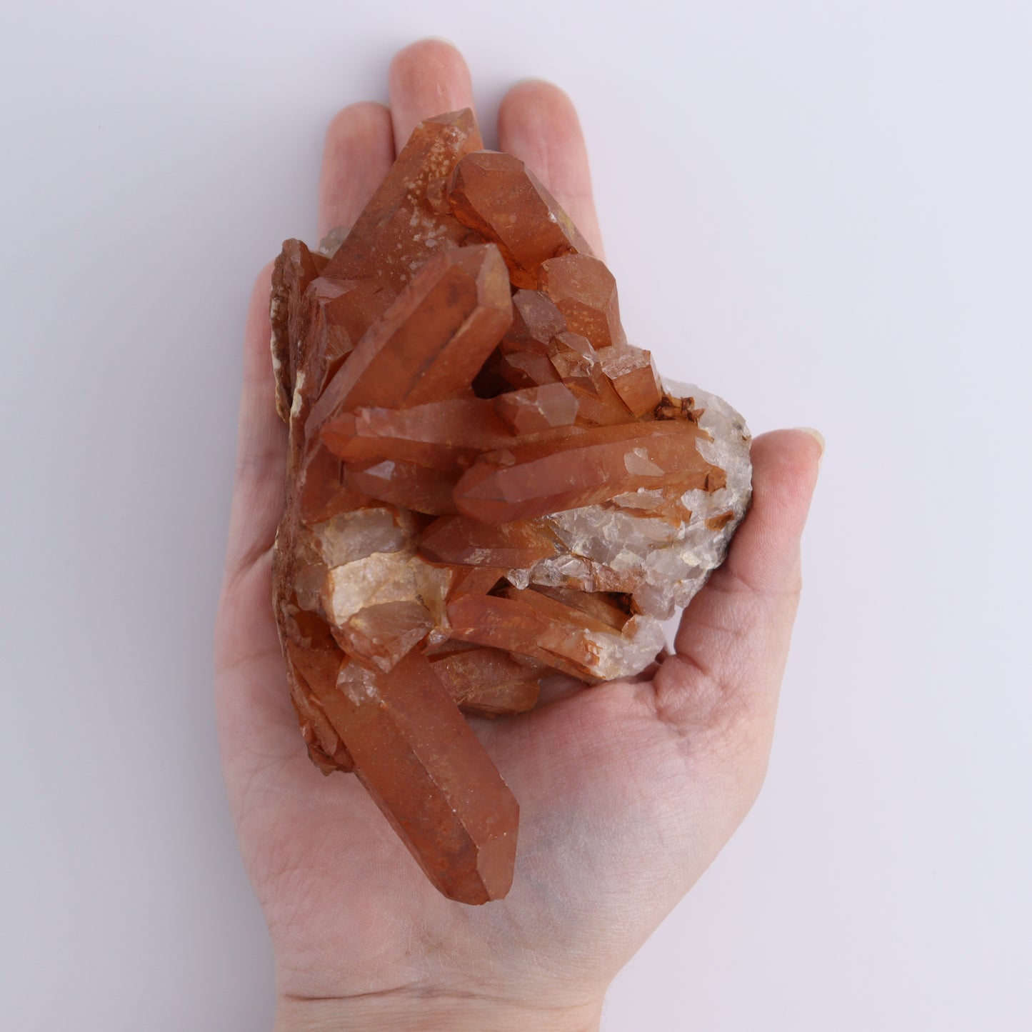 Tangerine Quartz Clusters Set of 9 - Expert Wholesale and Supplier of Wholesale Crystals & Bulk Gemstones, ["Clusters","Quartz","Tangerine Quartz"]