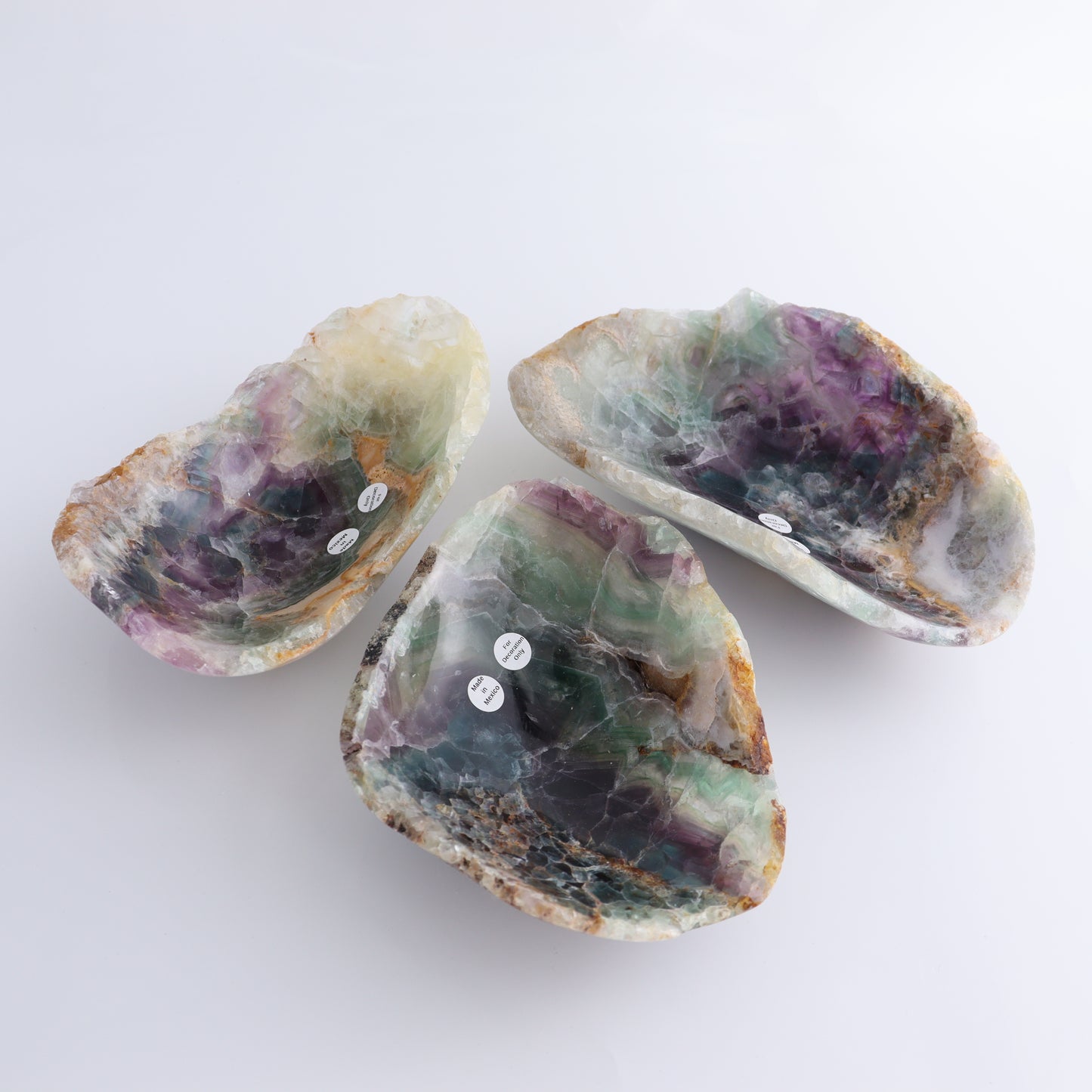 Fluorite Bowls Set of 3 - Expert Wholesale and Supplier of Wholesale Crystals & Bulk Gemstones, ["Bowls","Fluorite","Mexico"]