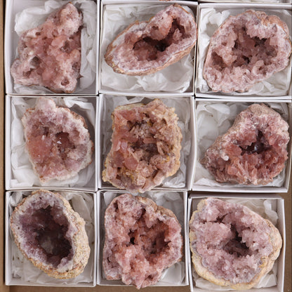 Pink Amethyst Clusters Set of 12