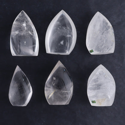 Imperfect Clear Quartz Flames Set of 6 - Expert Wholesale and Supplier of Wholesale Crystals & Bulk Gemstones, ["Brazil","Clear Quartz","flames","Quartz"]