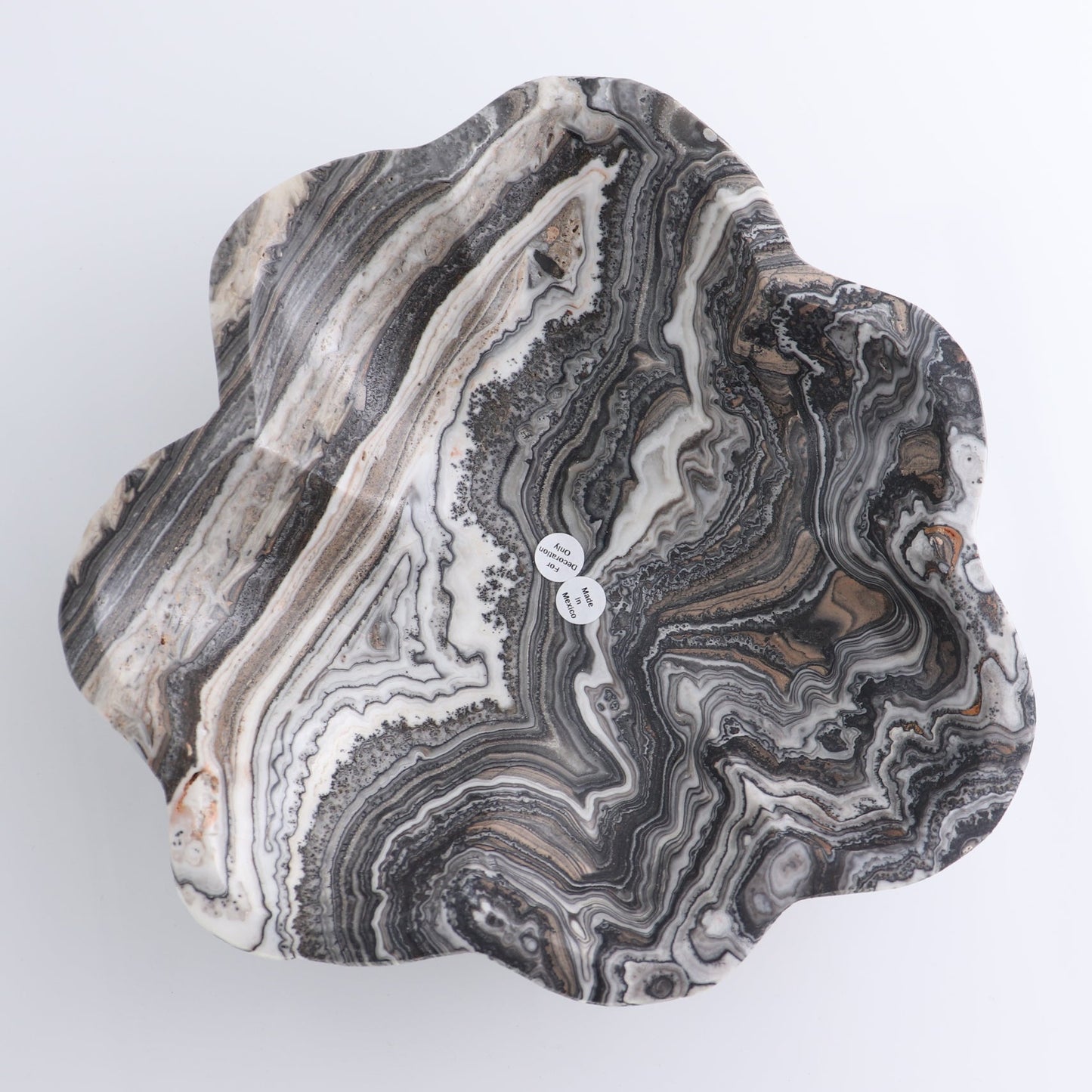 Mexican Onyx/Calcite Bowl 9" | Mi Esperanza Minerals | Supplier of Crystals and Onyx