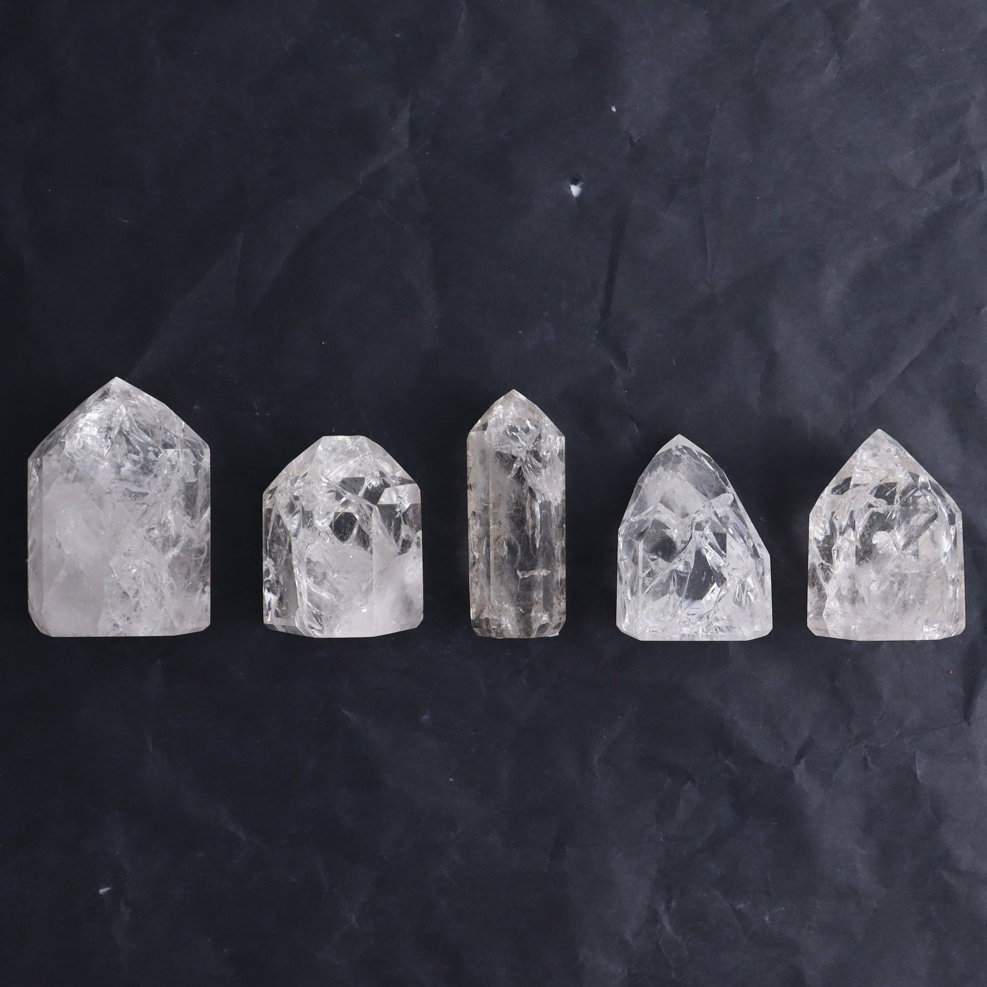 Mixed Brazilian Minerals Flat Set of 13 - Expert Wholesale and Supplier of Wholesale Crystals & Bulk Gemstones, ["Amethyst","Brazil","Clear Quartz","Crackle Quartz","Pink Amethyst","Quartz","Rose Quartz"]