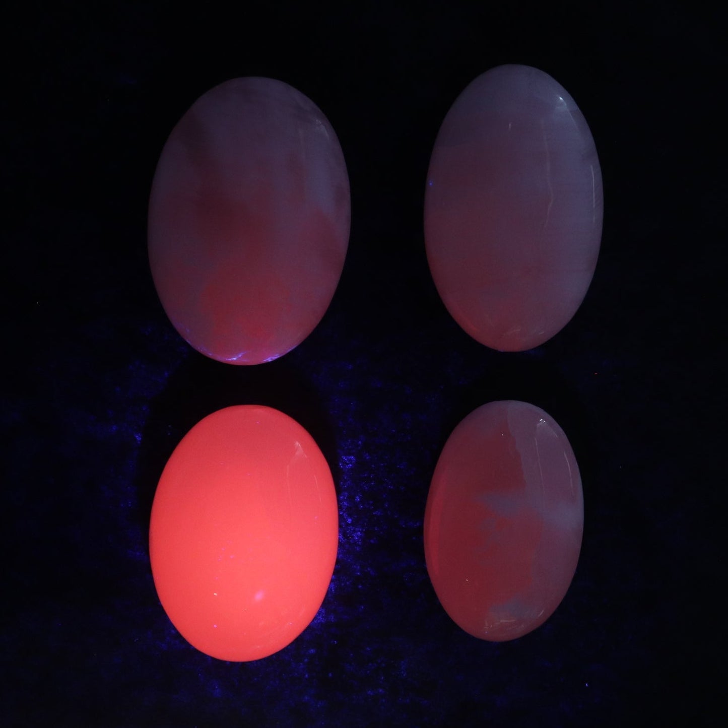 Pink Mangano Calcite Palm Stone Set of 12