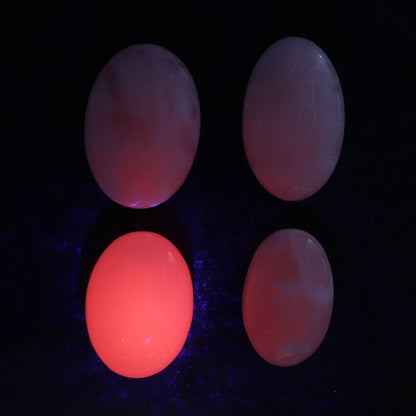 Pink Mangano Calcite Palm Stone Set of 12