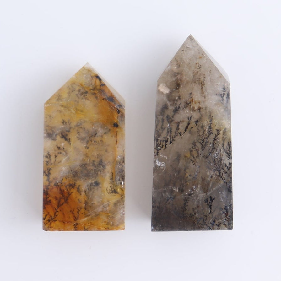 Dendritic Golden Healer Quartz Towers Set of 10