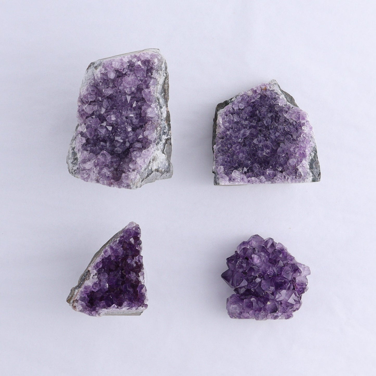 Uruguay Amethyst Cut Base Set of 12 - Expert Wholesale and Supplier of Wholesale Crystals & Bulk Gemstones, ["Amethyst","Cut Base","Uruguay"]