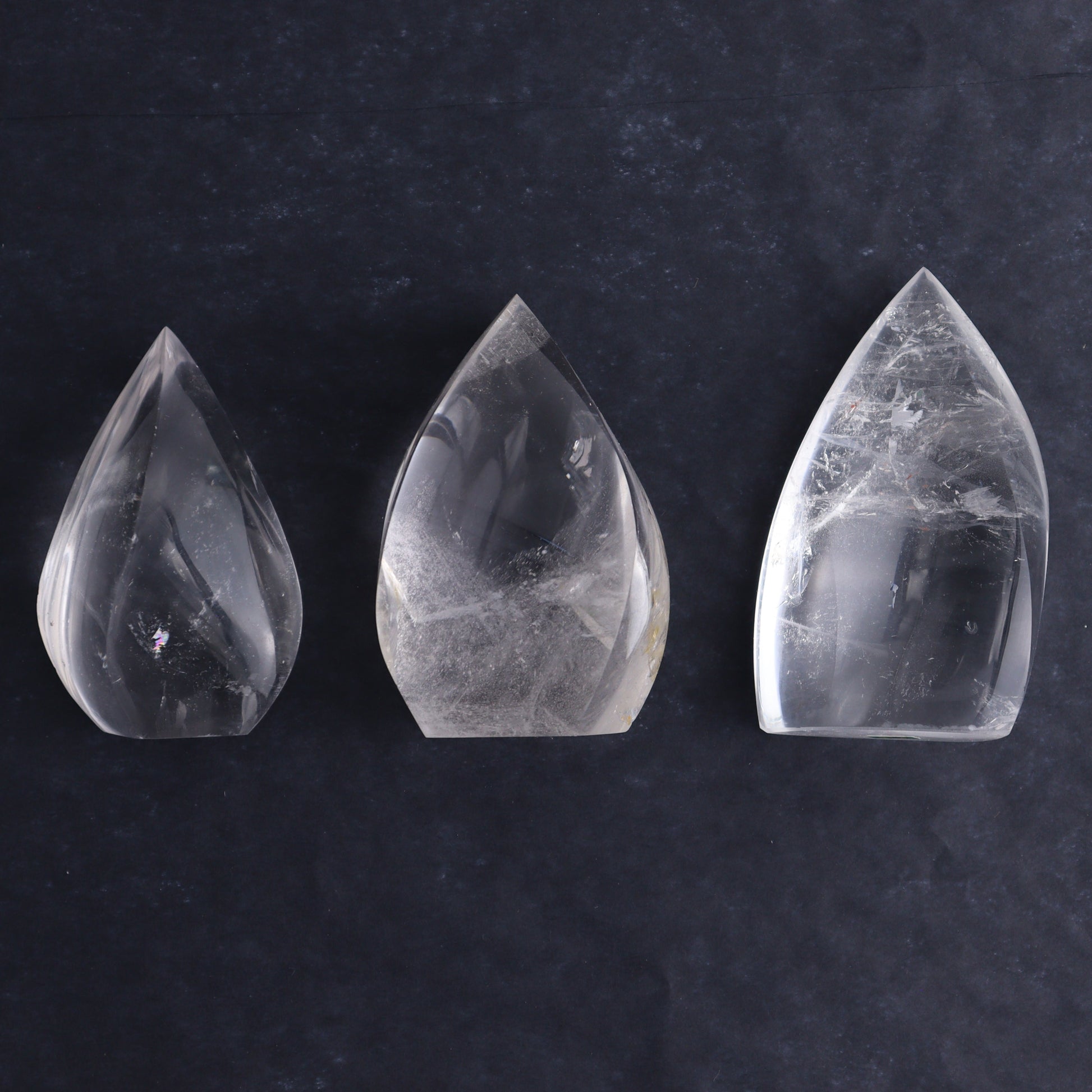 Imperfect Clear Quartz Flames Set of 6 - Expert Wholesale and Supplier of Wholesale Crystals & Bulk Gemstones, ["Brazil","Clear Quartz","flames","Quartz"]