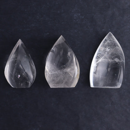 Imperfect Clear Quartz Flames Set of 6 - Expert Wholesale and Supplier of Wholesale Crystals & Bulk Gemstones, ["Brazil","Clear Quartz","flames","Quartz"]