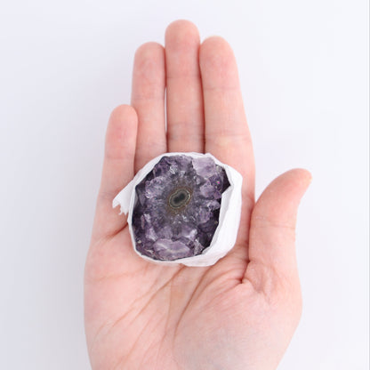 Uruguay Amethyst Clusters with "Eyes" Flat of 9 - Expert Wholesale and Supplier of Wholesale Crystals & Bulk Gemstones, ["Amethyst","Amethyst Eyes","Clusters","Uruguay"]