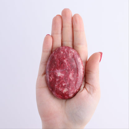Thulite Palm Stones Set of 3 - Expert Wholesale and Supplier of Wholesale Crystals & Bulk Gemstones, Palm Stones, thulite