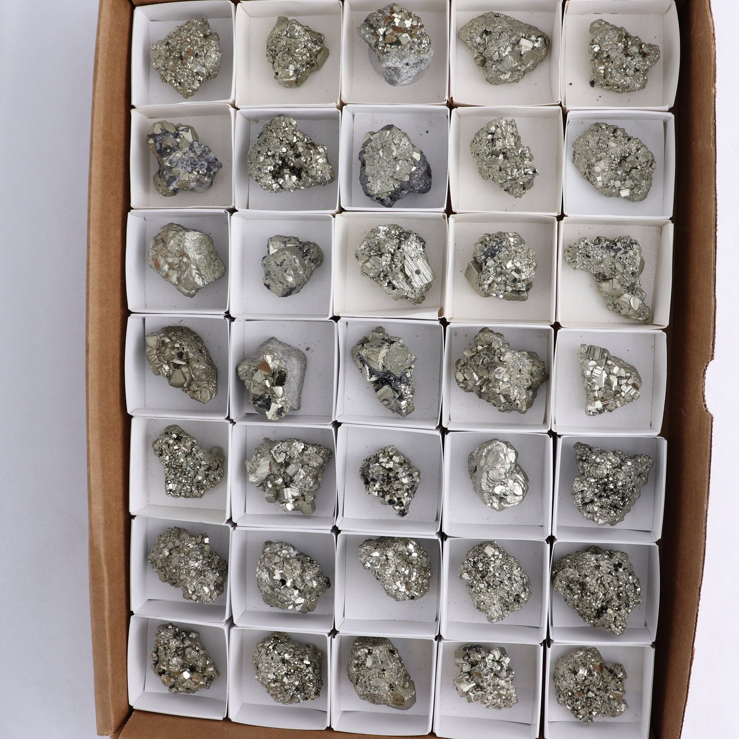 Pyrite Clusters Set of 35