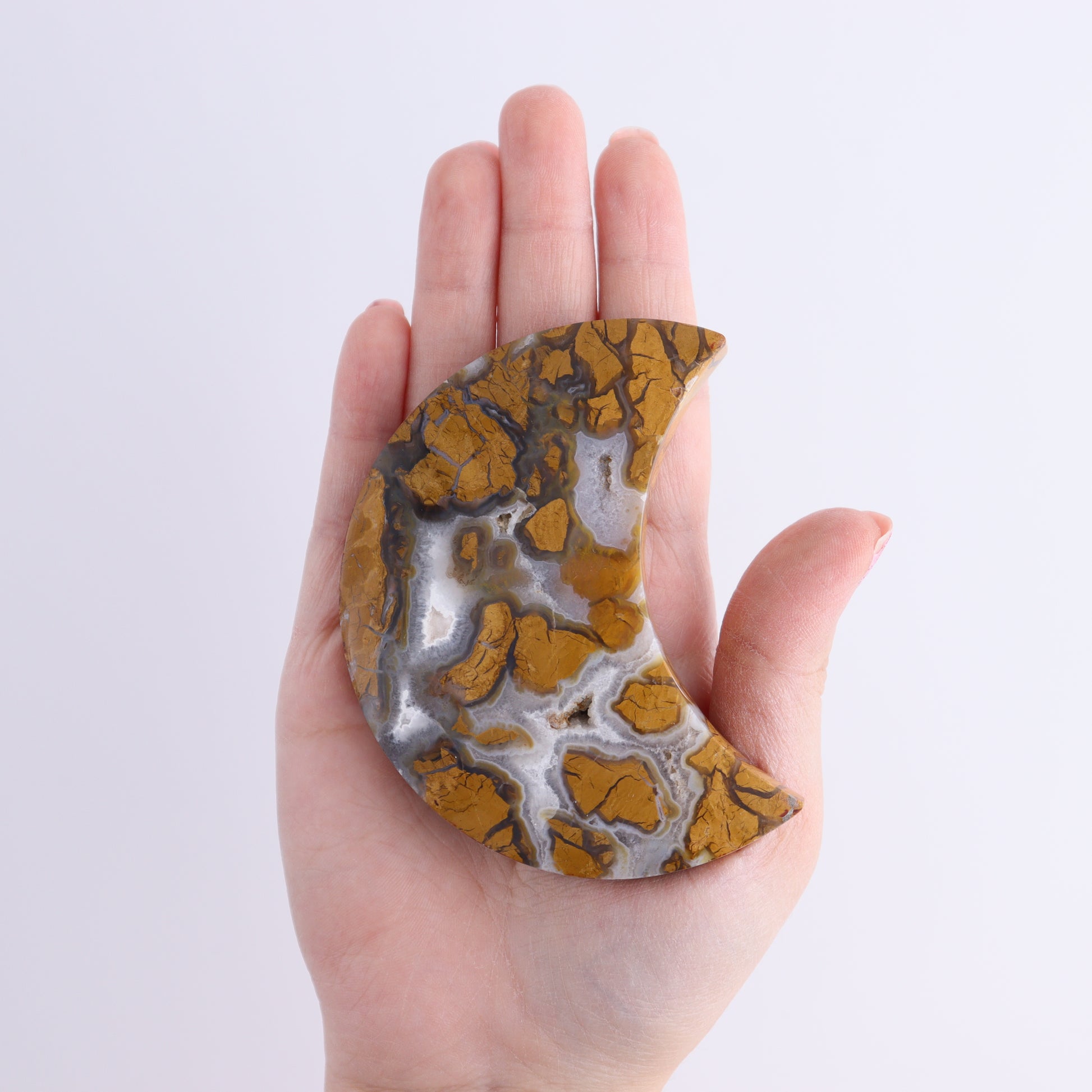 Brecciated Jasper Moons Set of 6 - Expert Wholesale and Supplier of Wholesale Crystals & Bulk Gemstones, ["Brecciated Jasper","Indonesia","moons"]