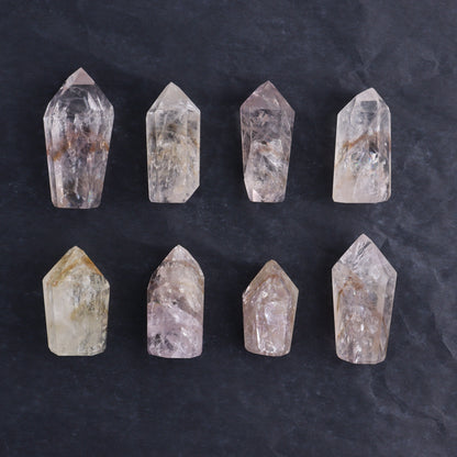 Powellite Amethyst UV Reactive Towers Set of 20 - Expert Wholesale and Supplier of Wholesale Crystals & Bulk Gemstones, ["Amethyst","Powellite"]