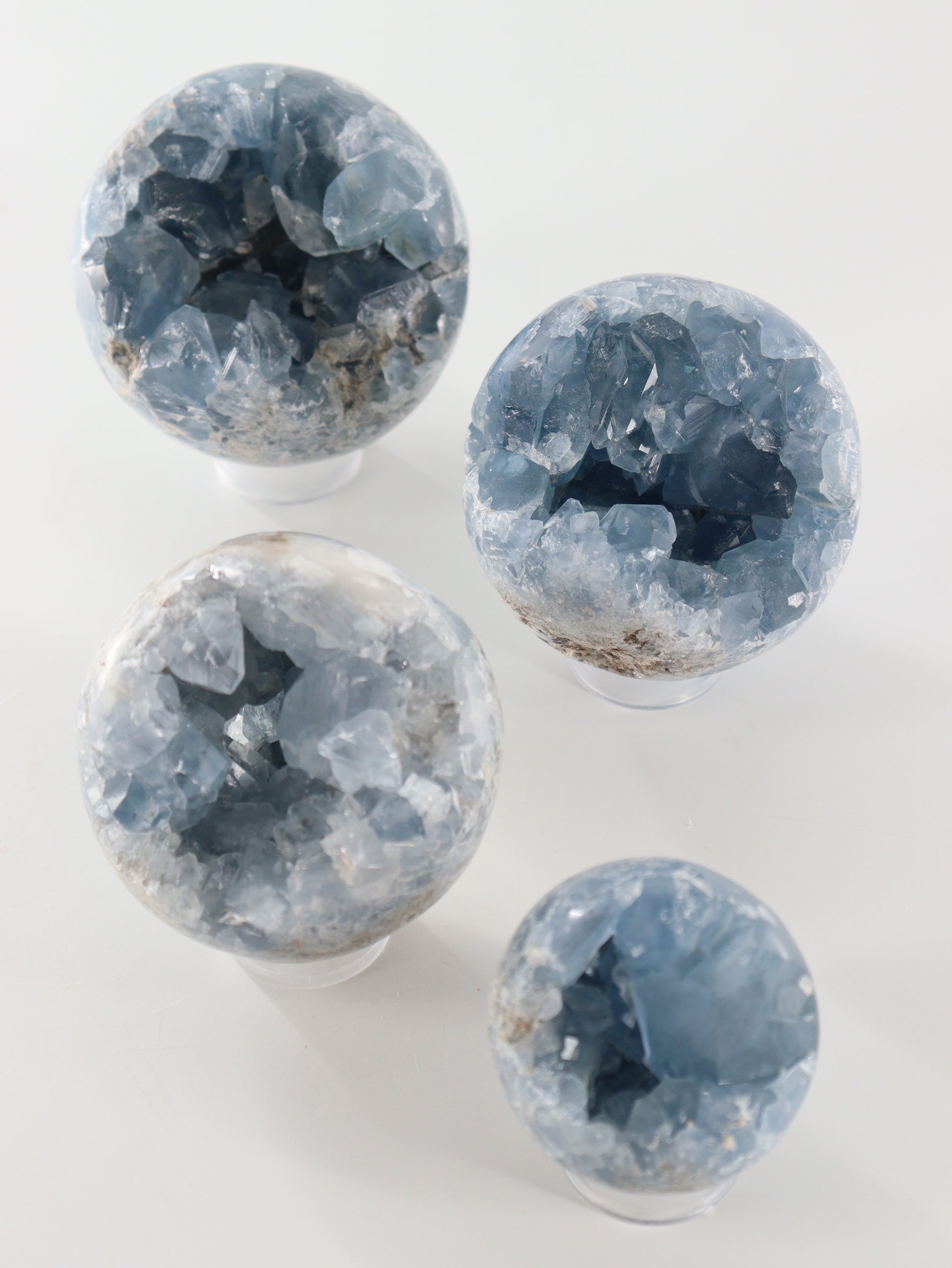 Celestite Spheres Set of 4 - Expert Wholesale and Supplier of Wholesale Crystals & Bulk Gemstones, []