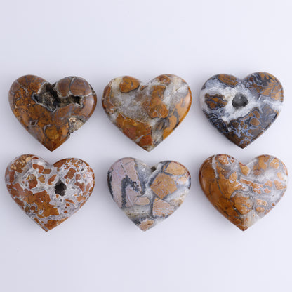 Brecciated Jasper Mixed Carvings Set of 9 - Expert Wholesale and Supplier of Wholesale Crystals & Bulk Gemstones, ["Brecciated Jasper","Hearts","Indonesia","Points"]