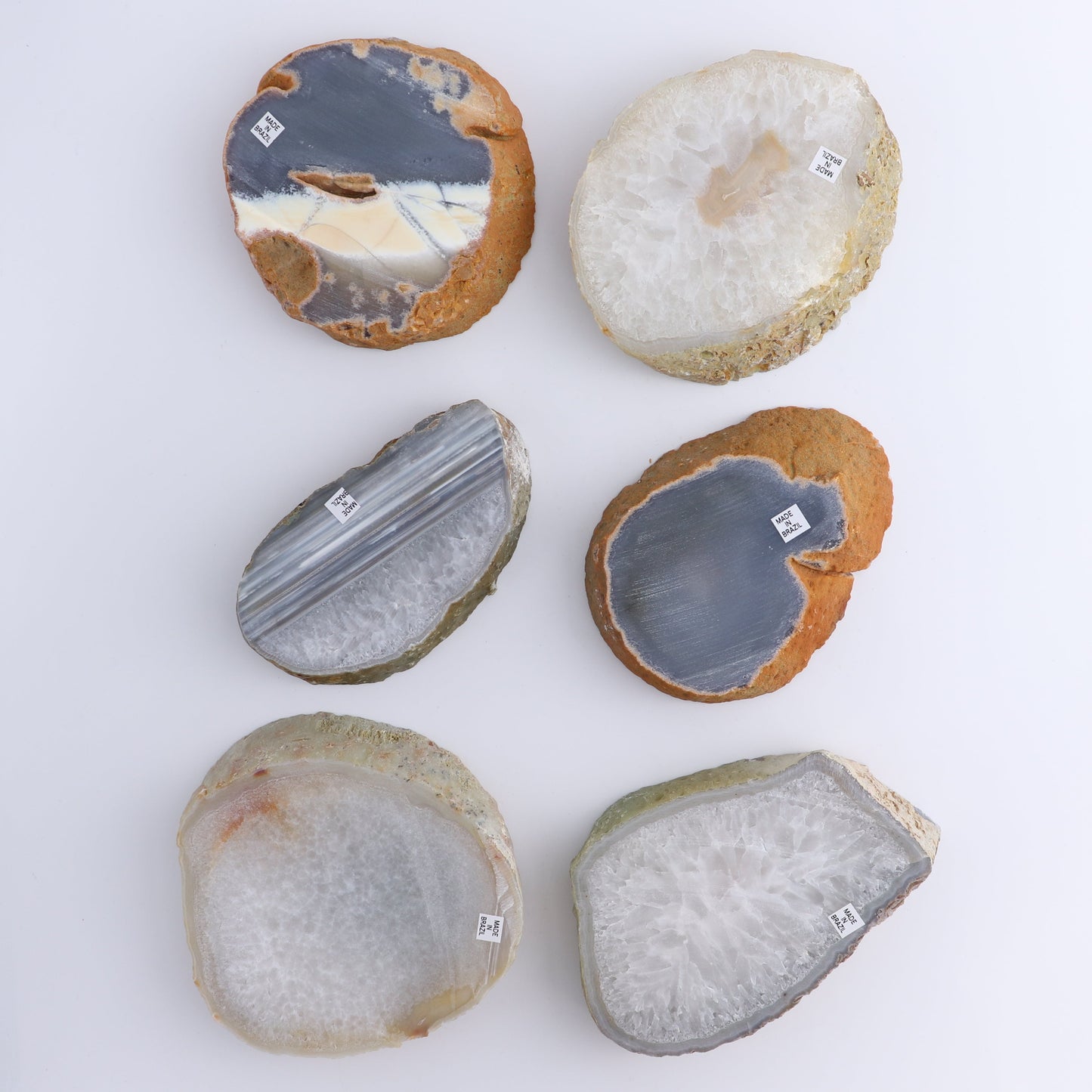 Agate Slices Set of 6 - Expert Wholesale and Supplier of Wholesale Crystals & Bulk Gemstones, ["Agate","Brazil","Slices and Slabs"]