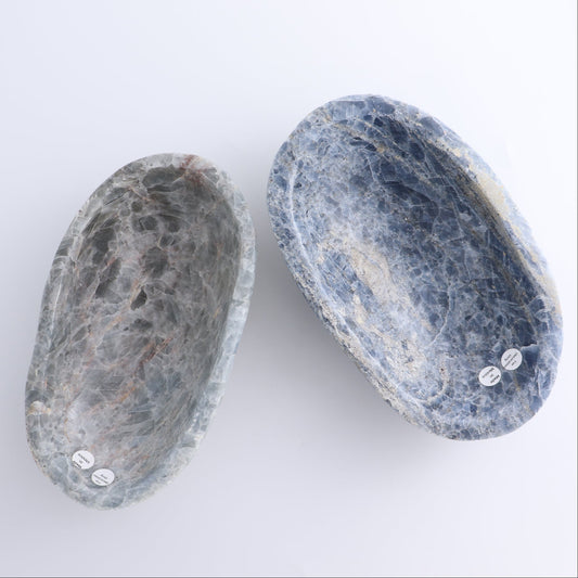 Blue Calcite Bowls Set of 2