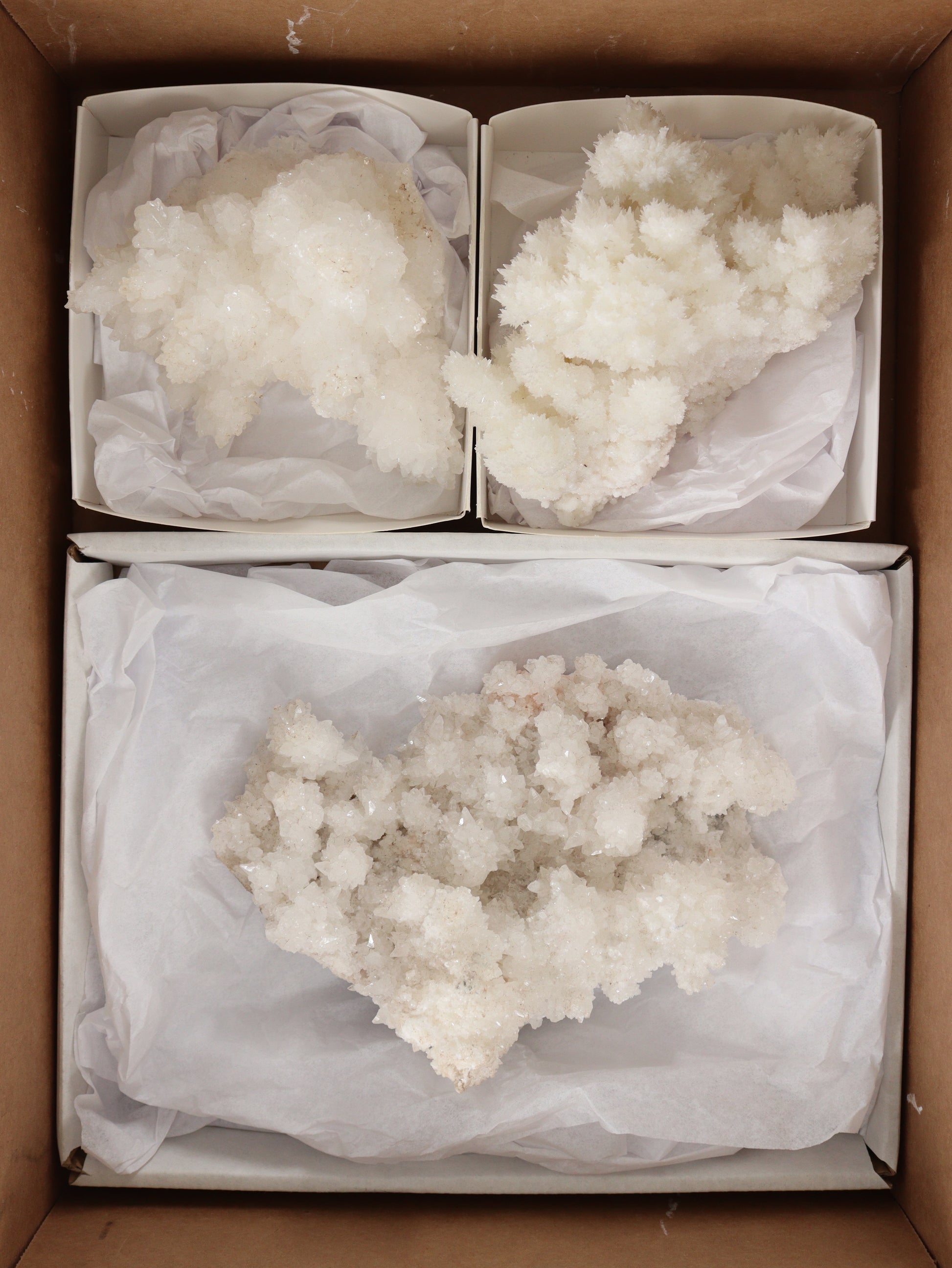 Aragonite Clusters Flat - Expert Wholesale and Supplier of Wholesale Crystals & Bulk Gemstones, []