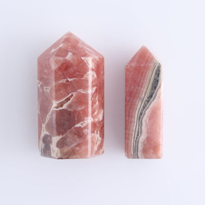 Rhodochrosite Towers Set of 9