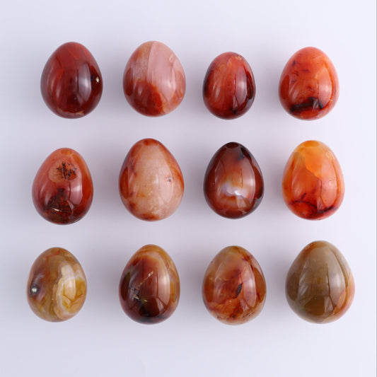 Carnelian Eggs Set of 12 - Expert Wholesale and Supplier of Wholesale Crystals & Bulk Gemstones, ["carnelian","Eggs","Madagascar"]