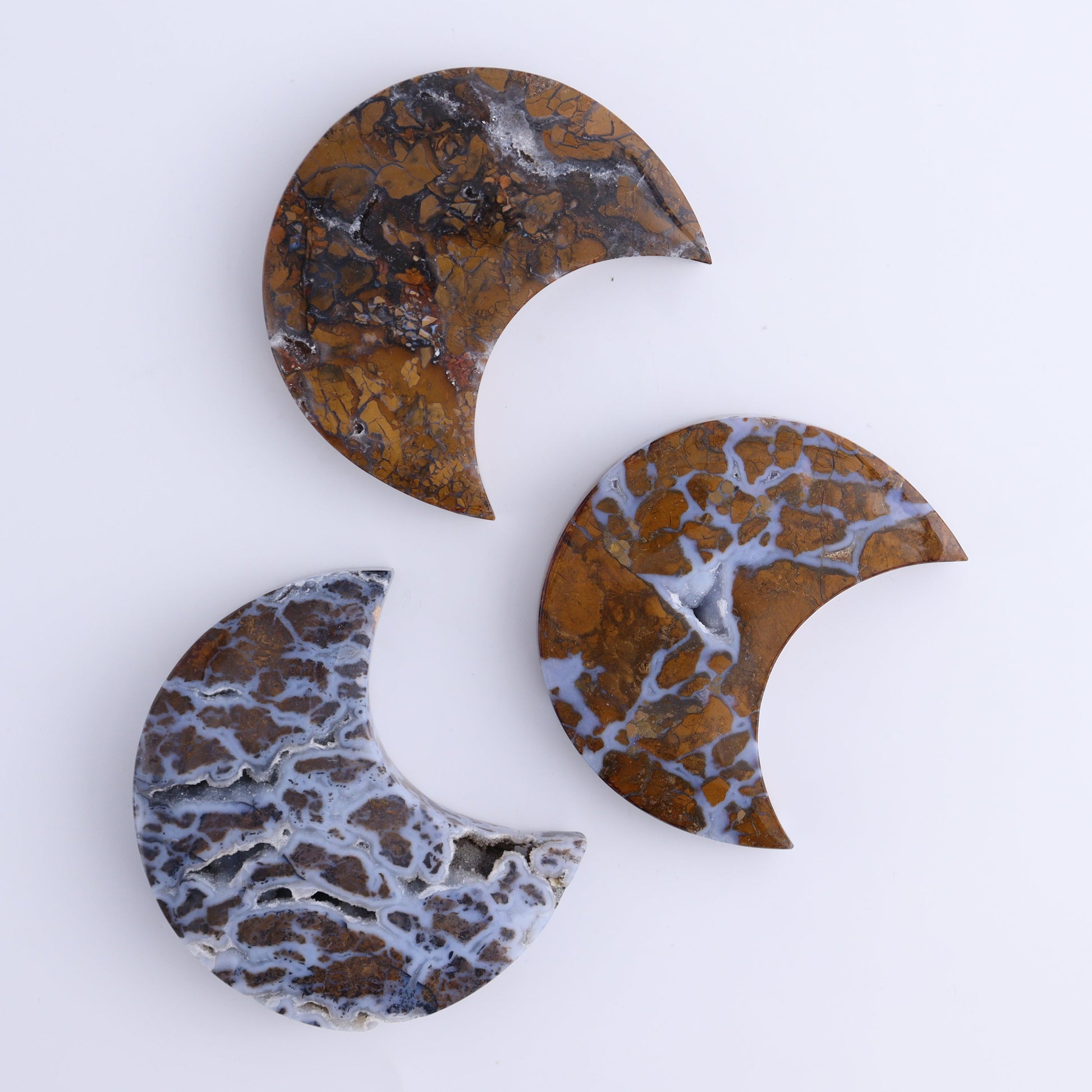 Brecciated Jasper Moons Set of 12 - Expert Wholesale and Supplier of Wholesale Crystals & Bulk Gemstones, ["Brecciated Jasper","Indonesia","moons"]