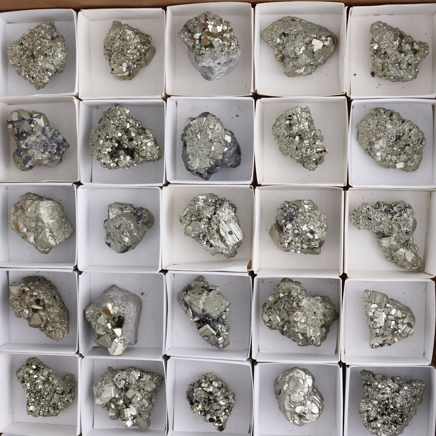 Pyrite Clusters Set of 35
