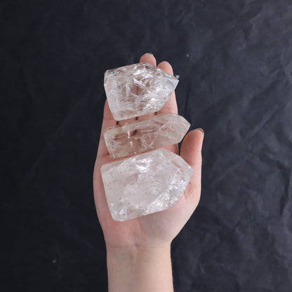 Mixed Brazilian Minerals Flat Set of 13 - Expert Wholesale and Supplier of Wholesale Crystals & Bulk Gemstones, ["Amethyst","Brazil","Clear Quartz","Crackle Quartz","Pink Amethyst","Quartz","Rose Quartz"]