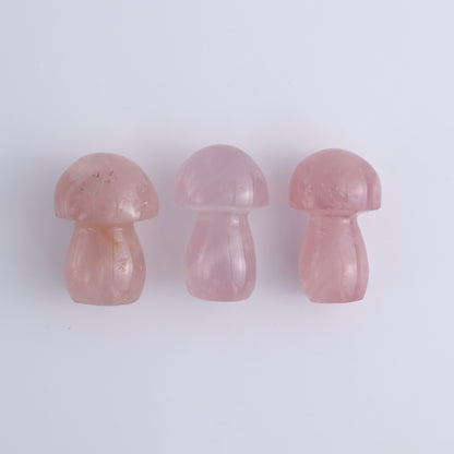 Rose Quartz Mushrooms Set of 9 - Expert Wholesale and Supplier of Wholesale Crystals & Bulk Gemstones, ["Madagascar","Mushrooms","Quartz","Rose Quartz"]