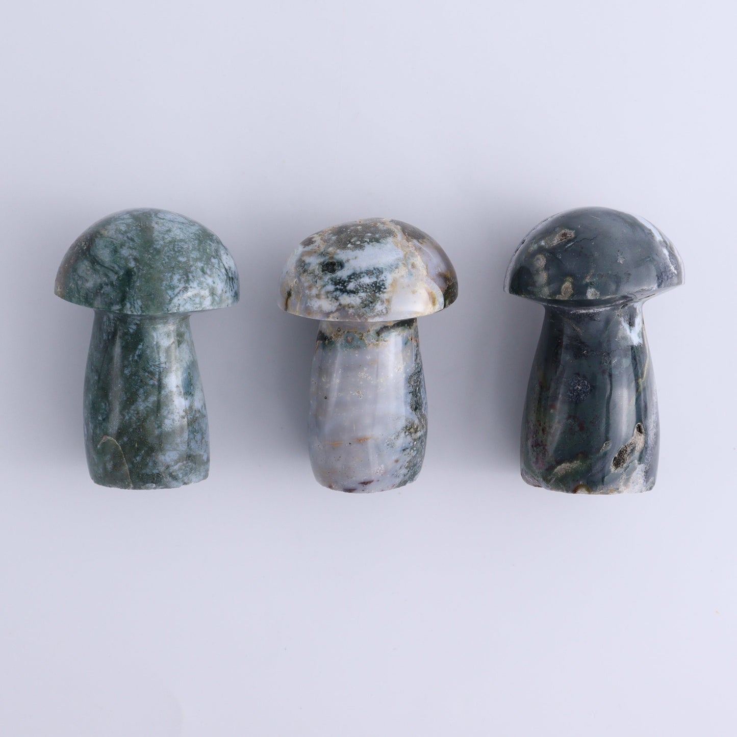 Ocean Jasper Mushrooms Set of 7 - Expert Wholesale and Supplier of Wholesale Crystals & Bulk Gemstones, ["jasper","Madagascar","Mushrooms","Ocean Jasper"]