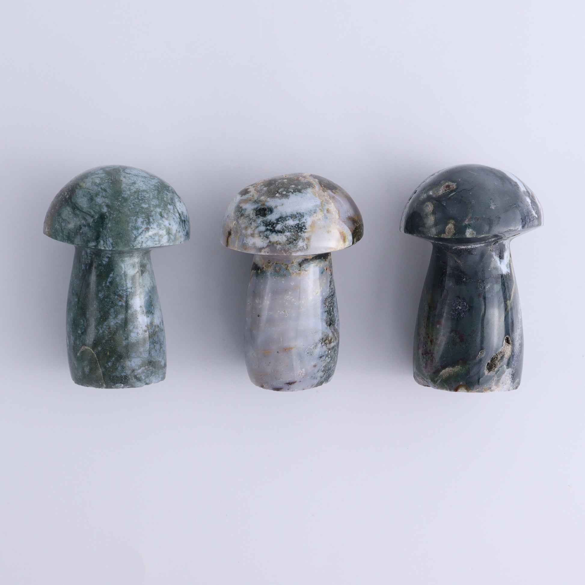 Ocean Jasper Mushrooms Set of 7 - Expert Wholesale and Supplier of Wholesale Crystals & Bulk Gemstones, ["jasper","Madagascar","Mushrooms","Ocean Jasper"]