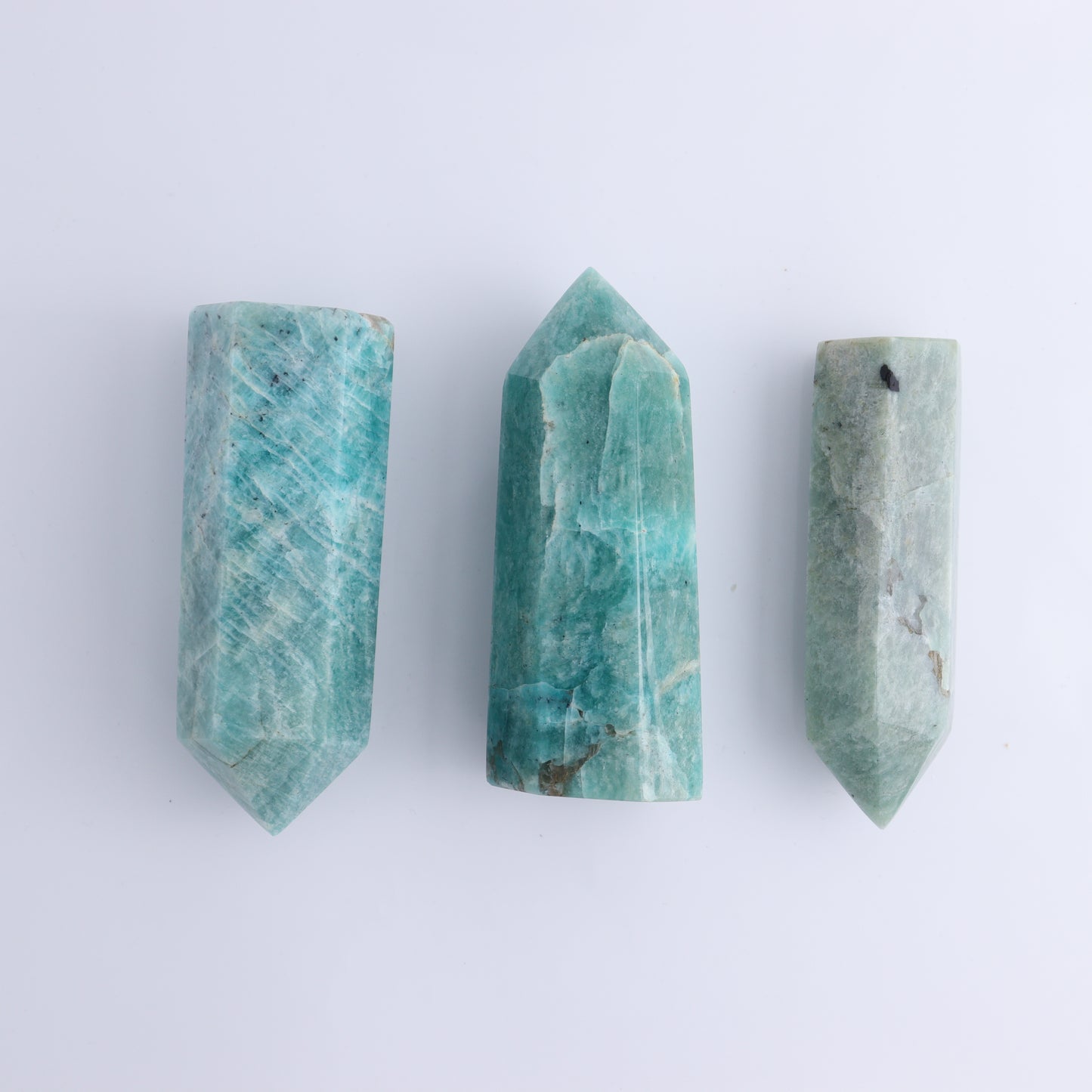 Amazonite Towers Set of 5 - Expert Wholesale and Supplier of Wholesale Crystals & Bulk Gemstones, ["Amazonite","Madagascar","Towers"]