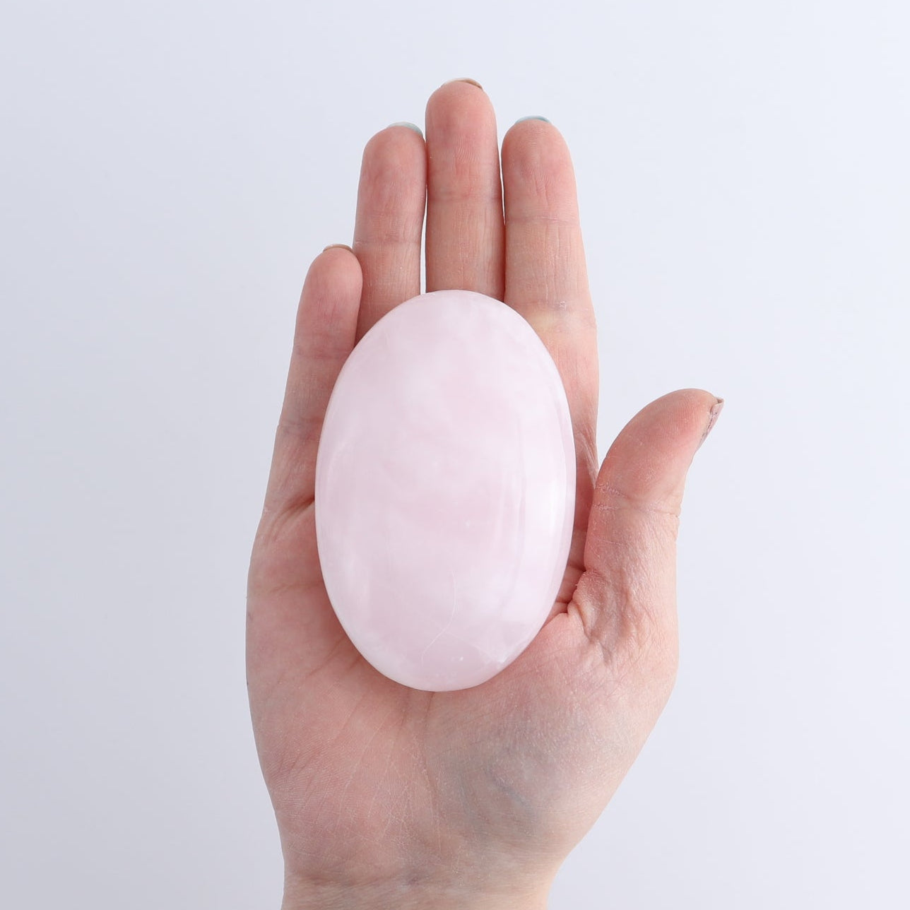 Pink Mangano Calcite Palm Stone Set of 6