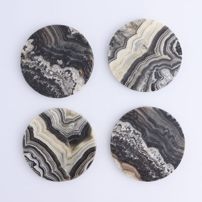 One Zebra Onyx Coaster - Expert Wholesale and Supplier of Wholesale Crystals & Bulk Gemstones, ["Catalog Onyx","coaster","Mexico","onyx","Zebra Onyx"]